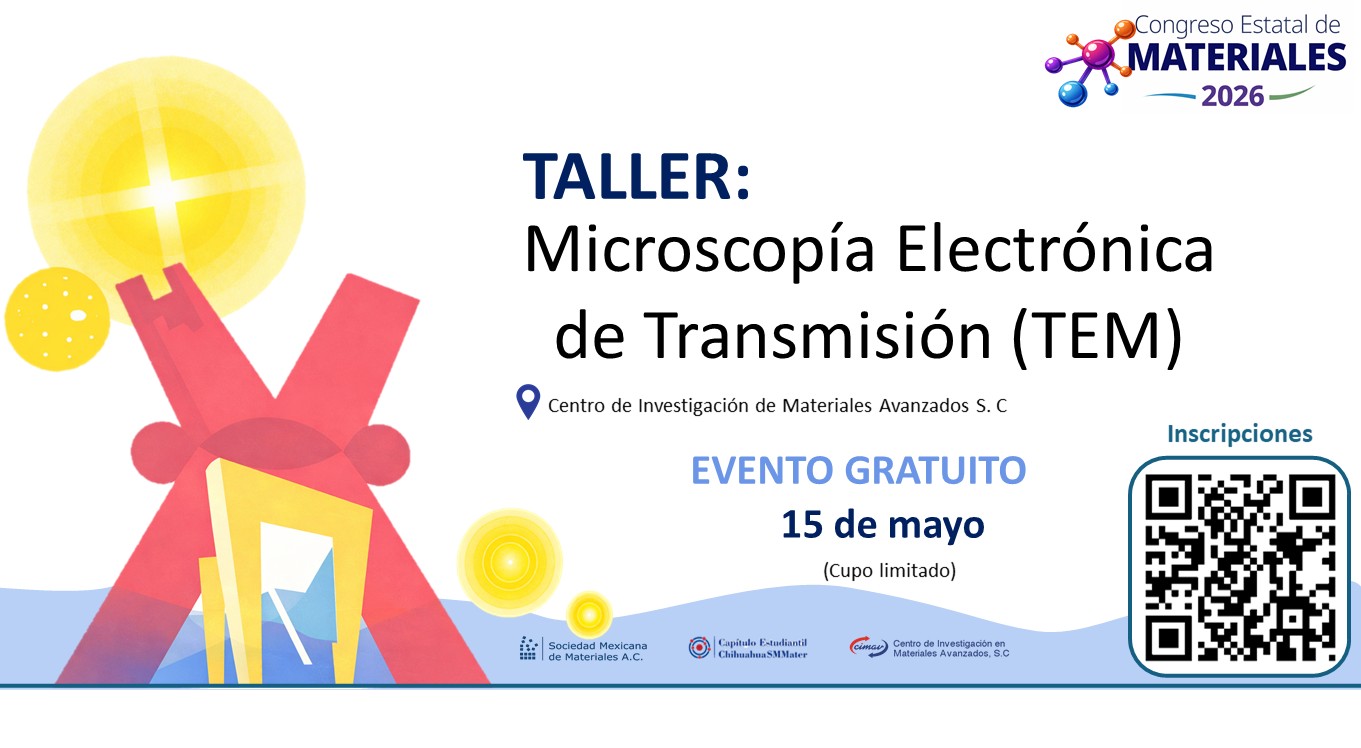 Cartel del taller de Microscopía Electrónica de Transmisión TEM